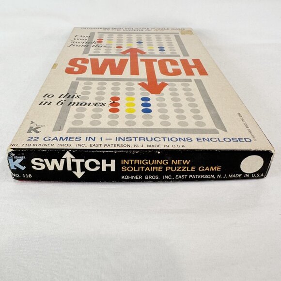 1970 Kohner Bros. Vintage Switch Solitaire Puzzle Game Complete No. 118 U.S.A. - Picture 5 of 13